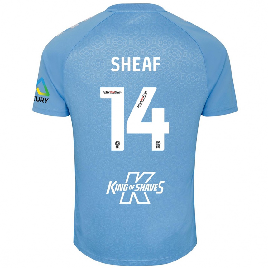 Kids Football Ben Sheaf #14 Blue White Home Jersey 2024/25 T-Shirt