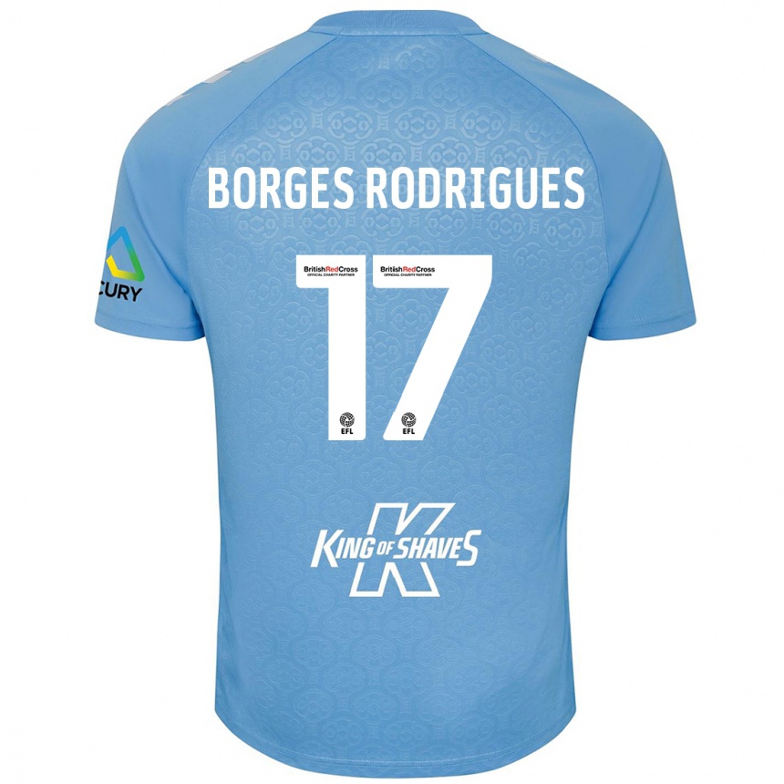 Kids Football Raphael Borges Rodrigues #17 Blue White Home Jersey 2024/25 T-Shirt