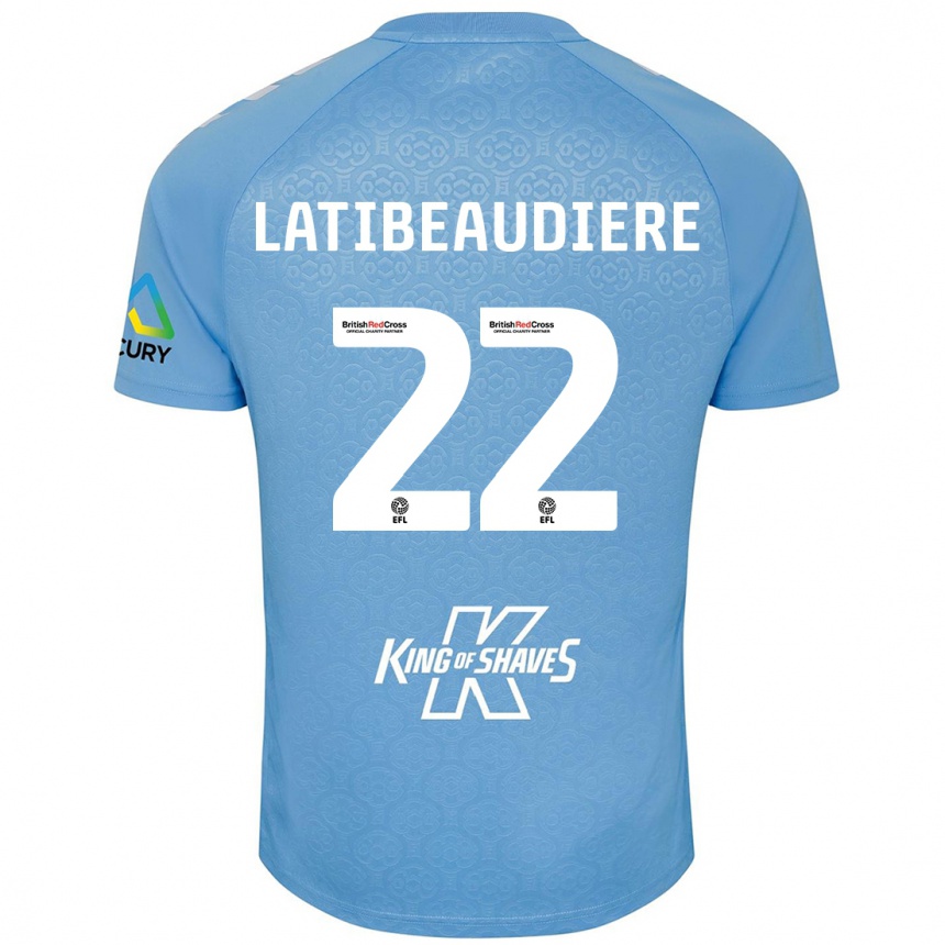 Kids Football Joel Latibeaudiere #22 Blue White Home Jersey 2024/25 T-Shirt