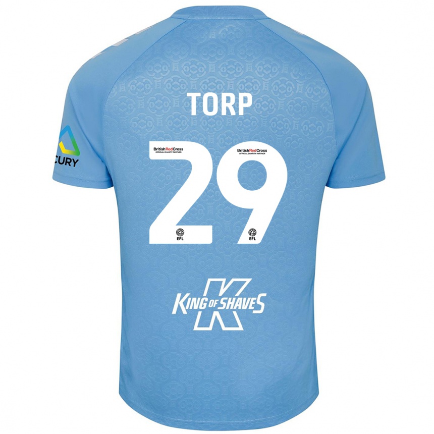 Kids Football Victor Torp #29 Blue White Home Jersey 2024/25 T-Shirt