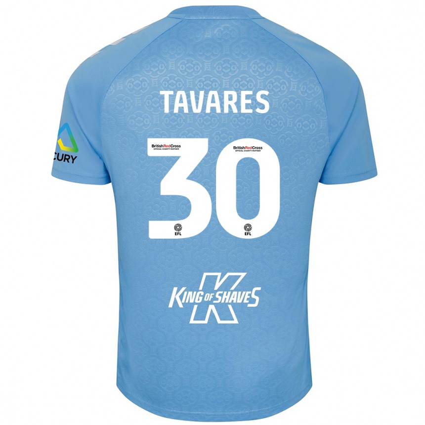 Kids Football Fábio Tavares #30 Blue White Home Jersey 2024/25 T-Shirt