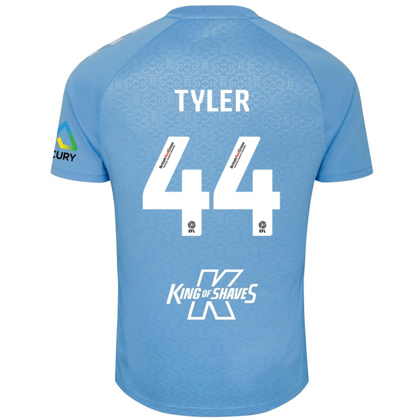 Kids Football Cian Tyler #44 Blue White Home Jersey 2024/25 T-Shirt