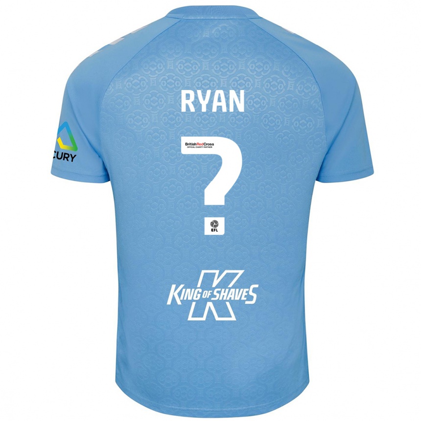 Kids Football Kain Ryan #0 Blue White Home Jersey 2024/25 T-Shirt