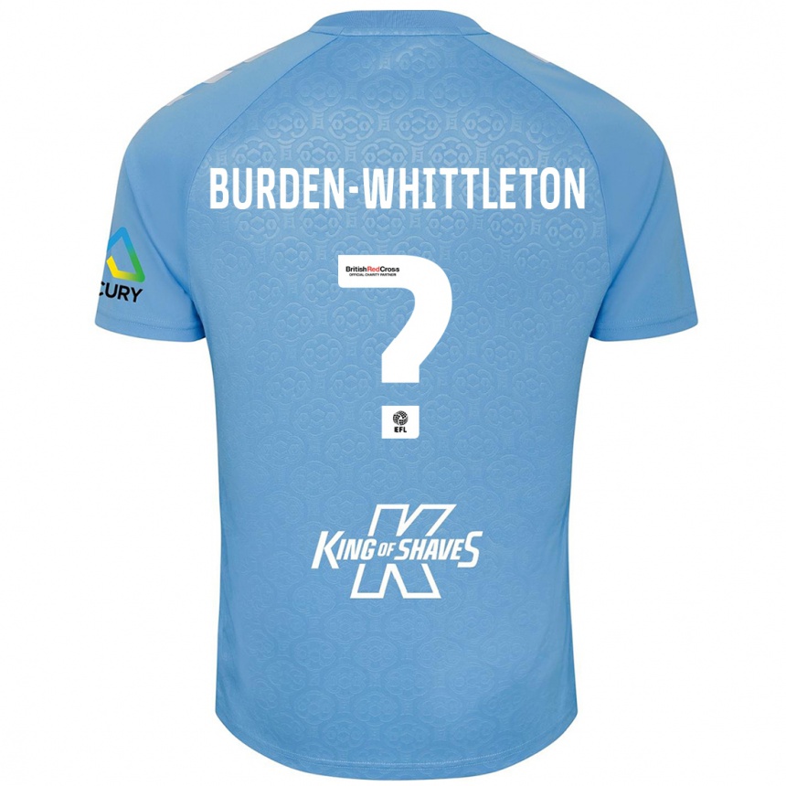 Kids Football Charlie Burden-Whittleton #0 Blue White Home Jersey 2024/25 T-Shirt