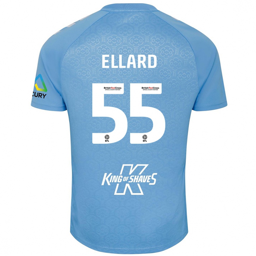 Kids Football Aston Ellard #55 Blue White Home Jersey 2024/25 T-Shirt