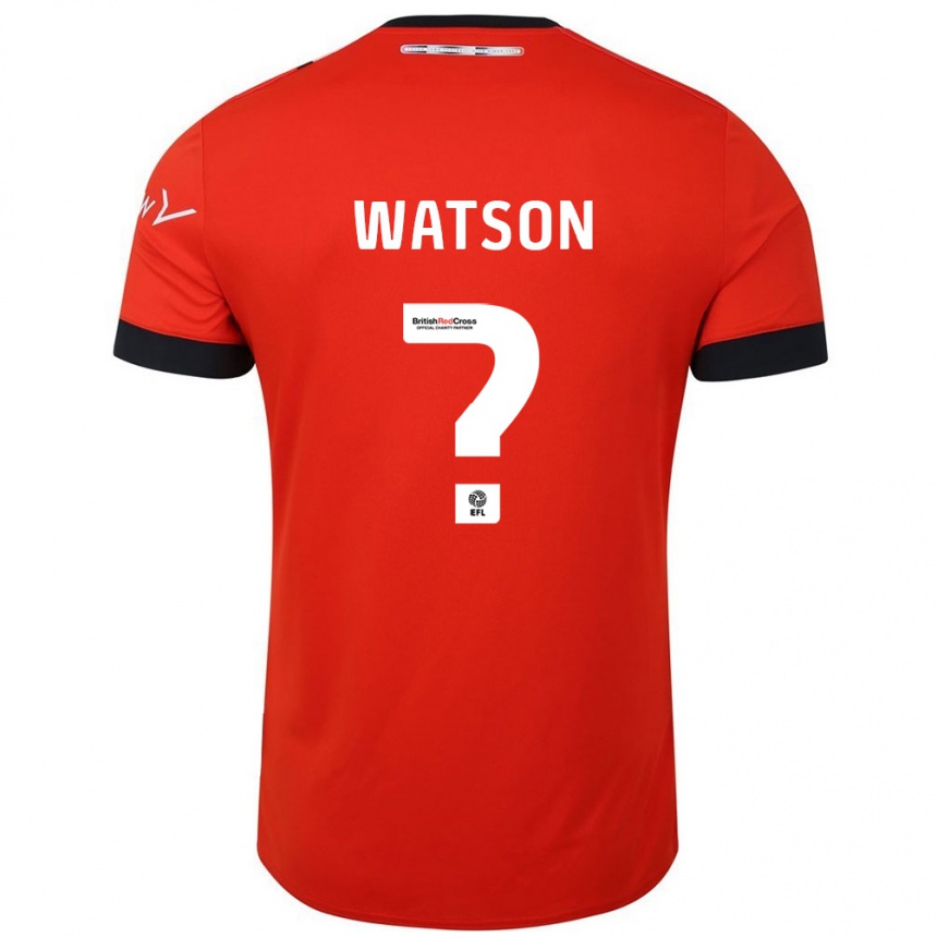 Kids Football Louie Watson #0 Orange Black Home Jersey 2024/25 T-Shirt