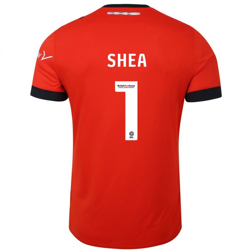 Kids Football James Shea #1 Orange Black Home Jersey 2024/25 T-Shirt