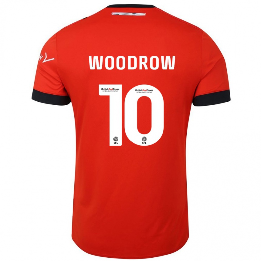 Kids Football Cauley Woodrow #10 Orange Black Home Jersey 2024/25 T-Shirt