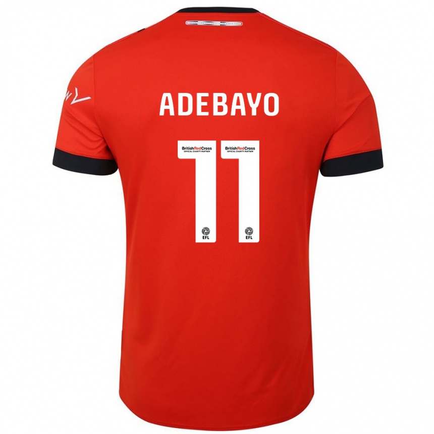 Kids Football Elijah Adebayo #11 Orange Black Home Jersey 2024/25 T-Shirt