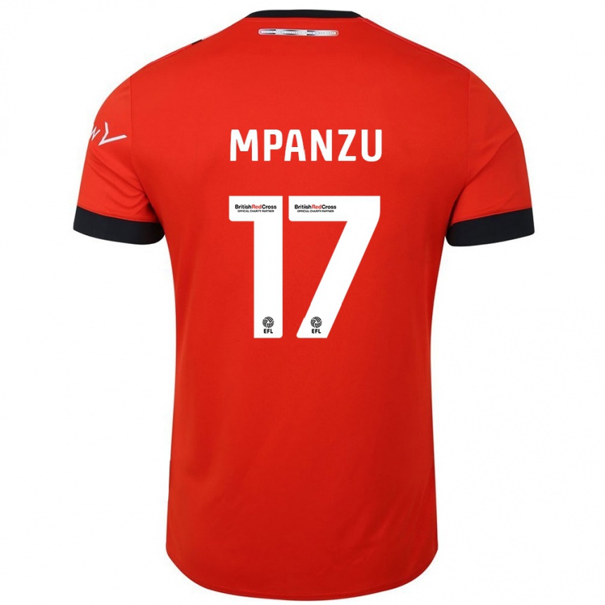 Kids Football Pelly Ruddock Mpanzu #17 Orange Black Home Jersey 2024/25 T-Shirt