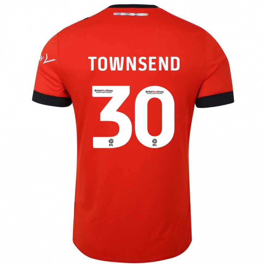 Kids Football Andros Townsend #30 Orange Black Home Jersey 2024/25 T-Shirt