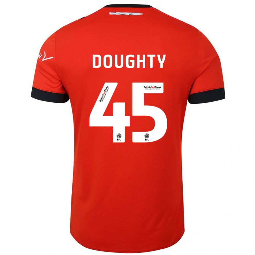 Kids Football Alfie Doughty #45 Orange Black Home Jersey 2024/25 T-Shirt