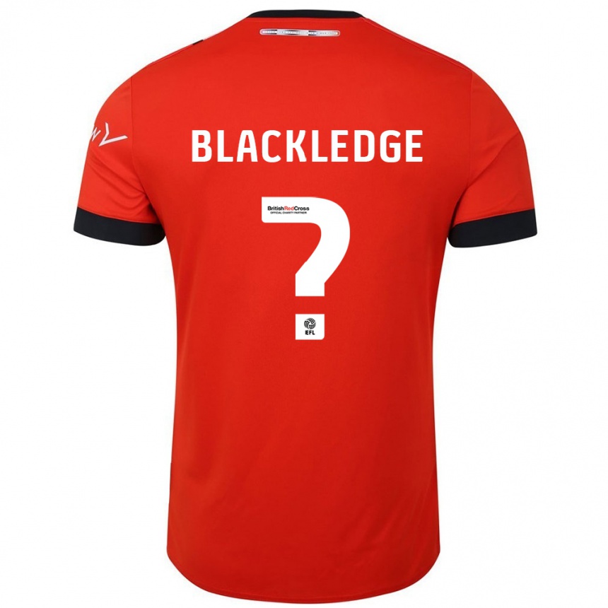 Kids Football Henry Blackledge #0 Orange Black Home Jersey 2024/25 T-Shirt