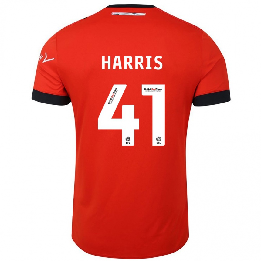 Kids Football Taylan Harris #41 Orange Black Home Jersey 2024/25 T-Shirt