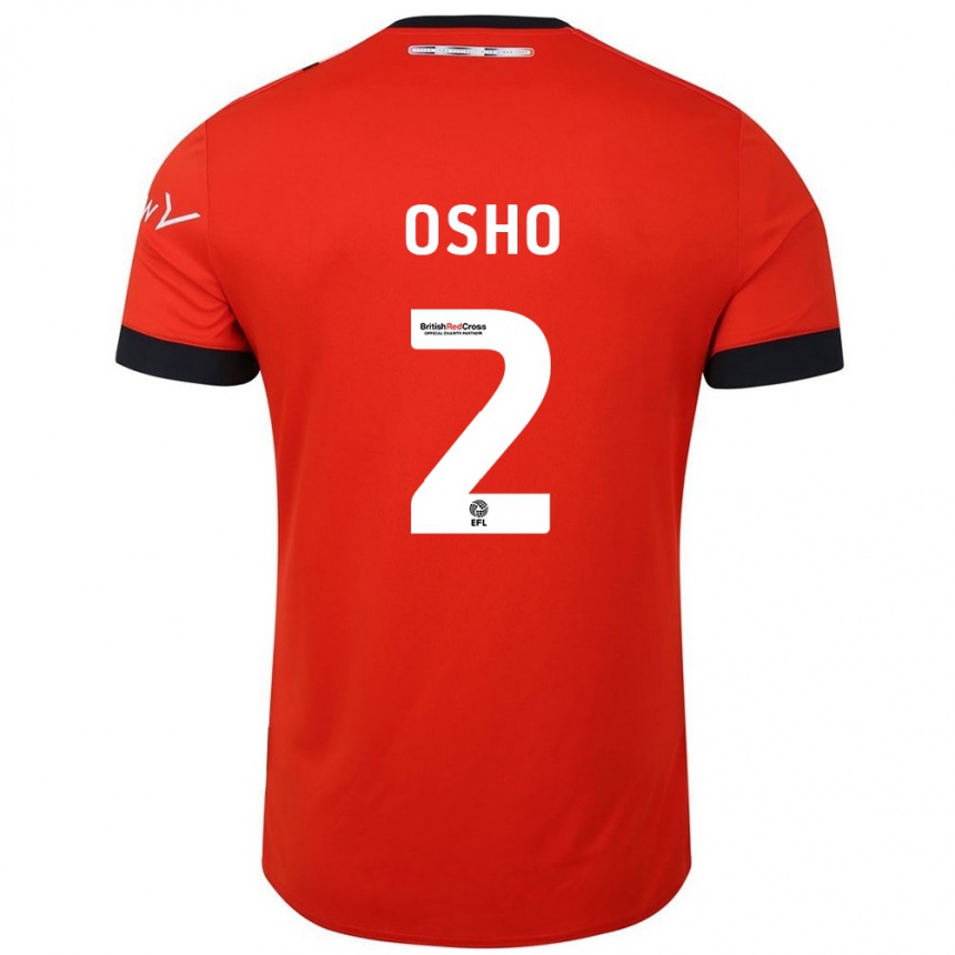 Kids Football Gabriel Osho #2 Orange Black Home Jersey 2024/25 T-Shirt