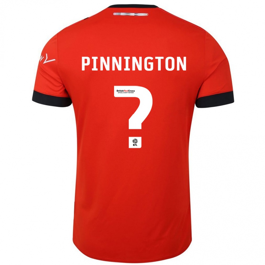 Kids Football Jacob Pinnington #0 Orange Black Home Jersey 2024/25 T-Shirt