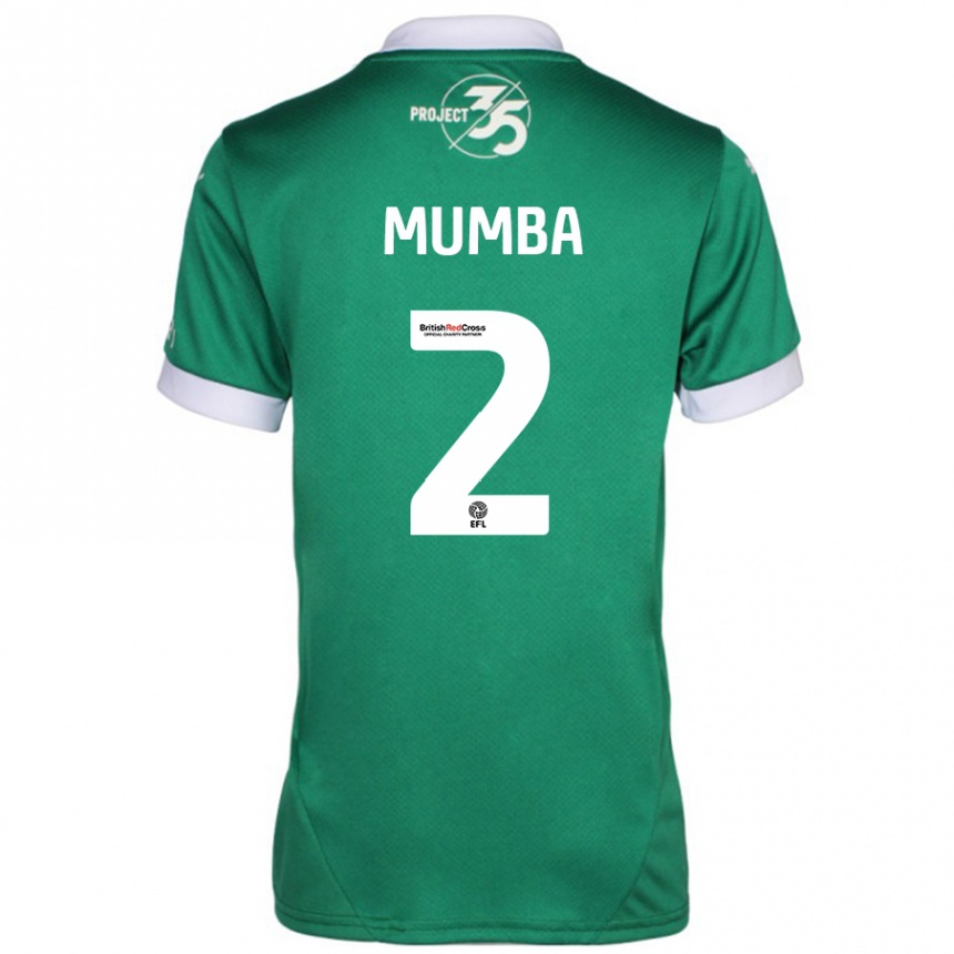 Kids Football Bali Mumba #2 Green White Home Jersey 2024/25 T-Shirt