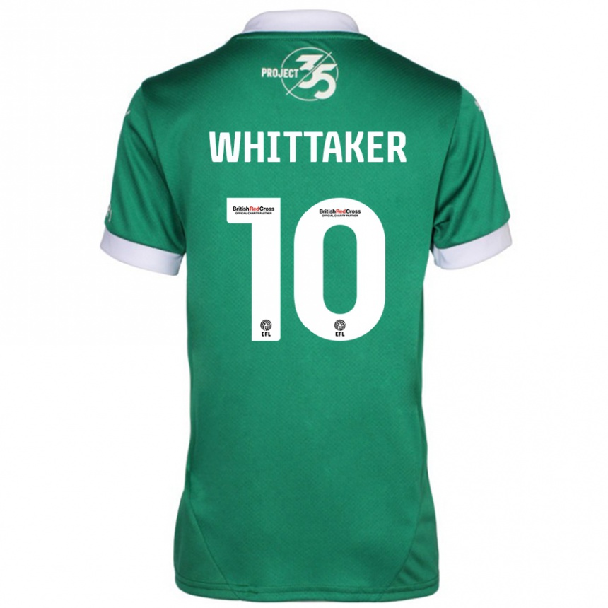 Kids Football Morgan Whittaker #10 Green White Home Jersey 2024/25 T-Shirt