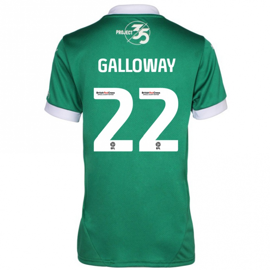 Kids Football Brendan Galloway #22 Green White Home Jersey 2024/25 T-Shirt