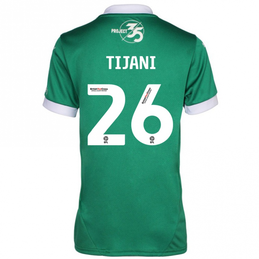 Kids Football Muhamed Tijani #26 Green White Home Jersey 2024/25 T-Shirt