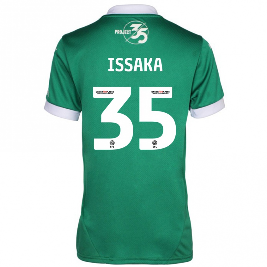 Kids Football Freddie Issaka #35 Green White Home Jersey 2024/25 T-Shirt