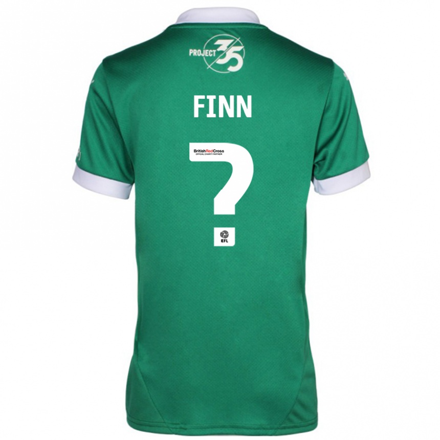 Kids Football Tegan Finn #0 Green White Home Jersey 2024/25 T-Shirt