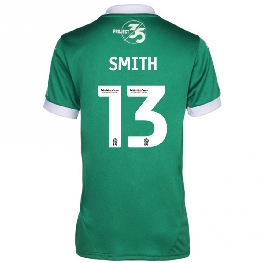 Kids Football Grace Smith #13 Green White Home Jersey 2024/25 T-Shirt