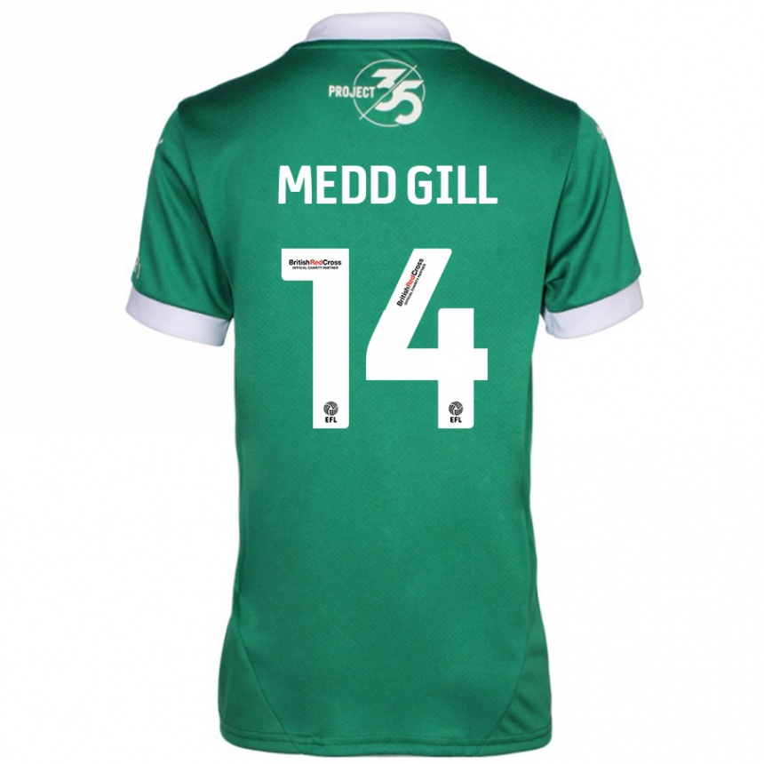 Kids Football Tamsin Medd-Gill #14 Green White Home Jersey 2024/25 T-Shirt