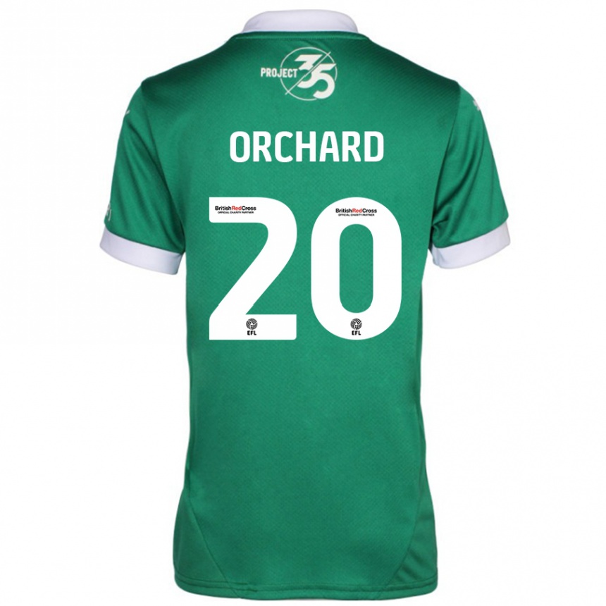 Kids Football Fern Orchard #20 Green White Home Jersey 2024/25 T-Shirt