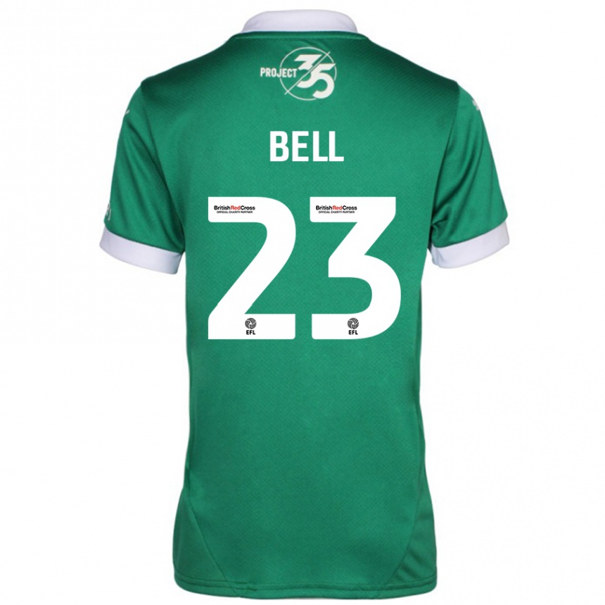 Kids Football Katelyn Bell #23 Green White Home Jersey 2024/25 T-Shirt