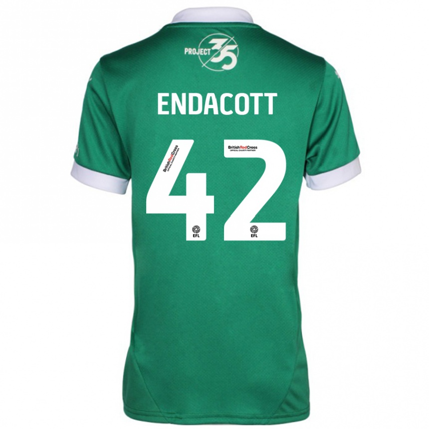 Kids Football Jack Endacott #42 Green White Home Jersey 2024/25 T-Shirt