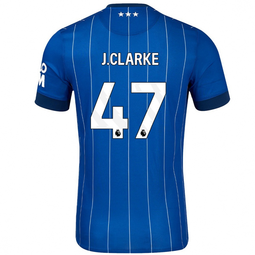 Kids Football Jack Clarke #47 Navy Blue Home Jersey 2024/25 T-Shirt