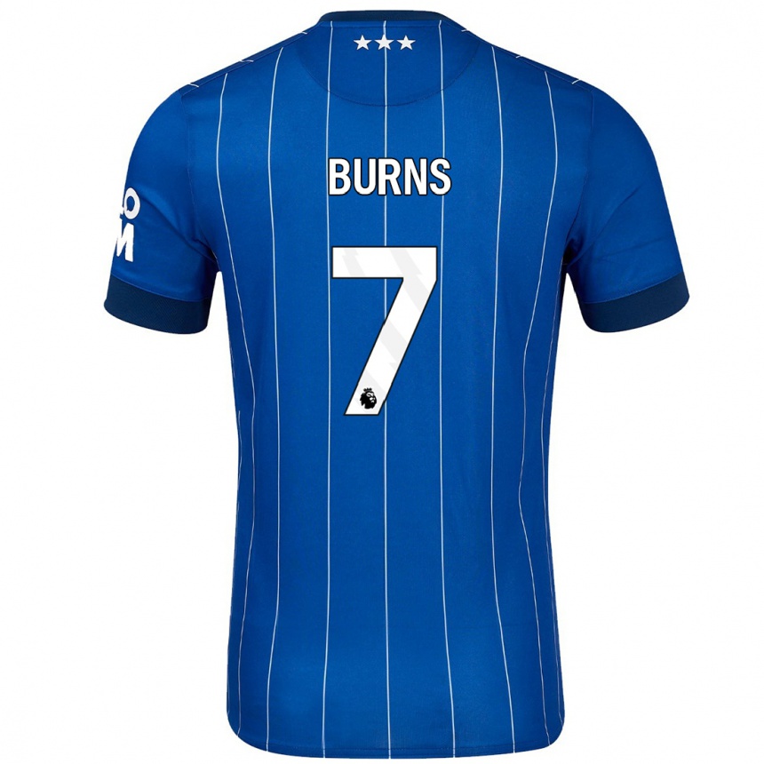 Kids Football Wes Burns #7 Navy Blue Home Jersey 2024/25 T-Shirt