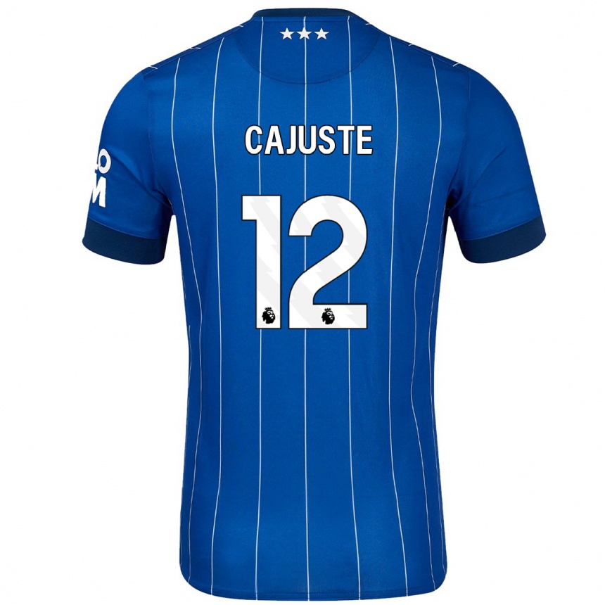 Kids Football Jens Cajuste #12 Navy Blue Home Jersey 2024/25 T-Shirt