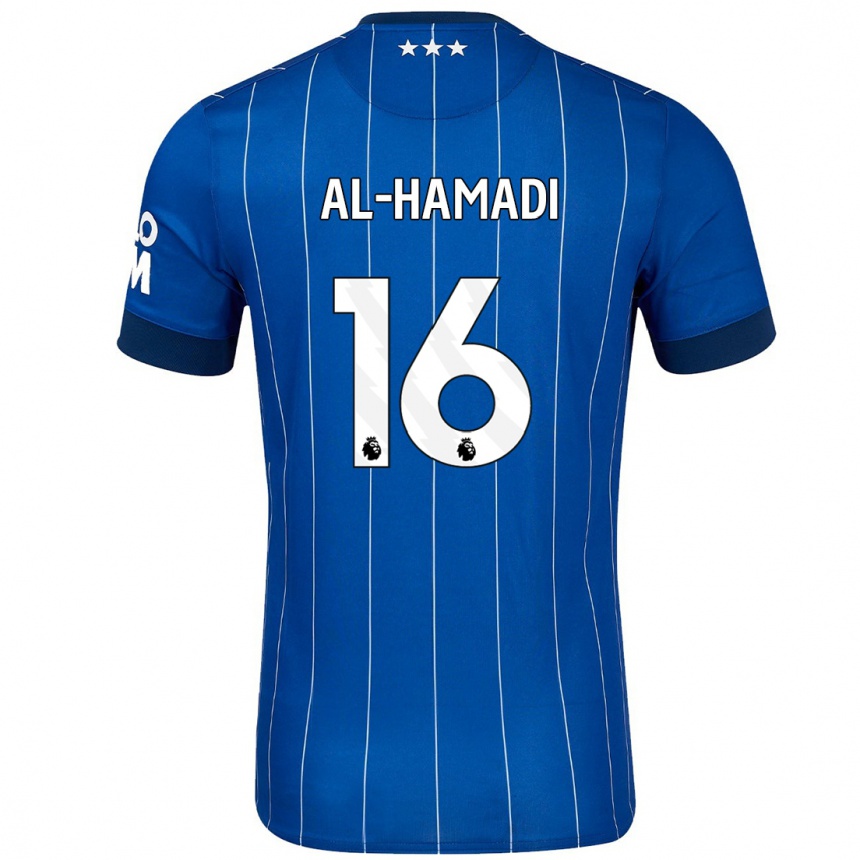 Kids Football Ali Al-Hamadi #16 Navy Blue Home Jersey 2024/25 T-Shirt