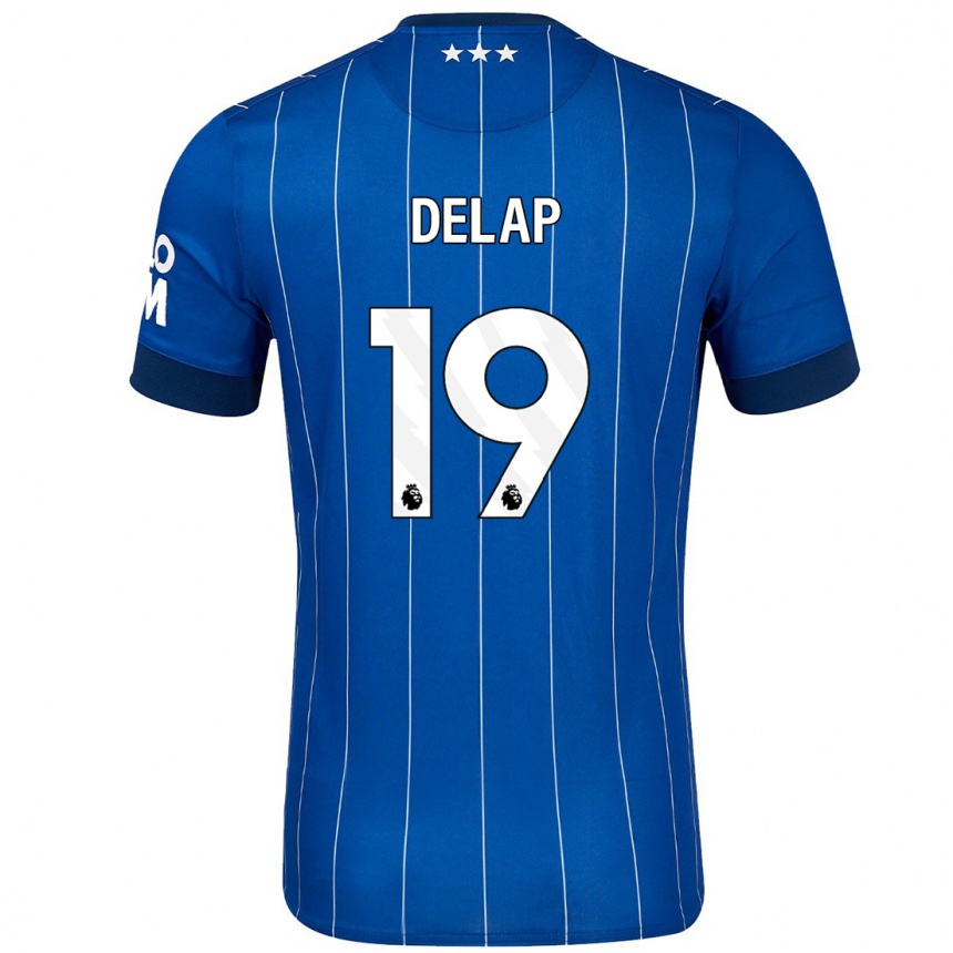 Kids Football Liam Delap #19 Navy Blue Home Jersey 2024/25 T-Shirt