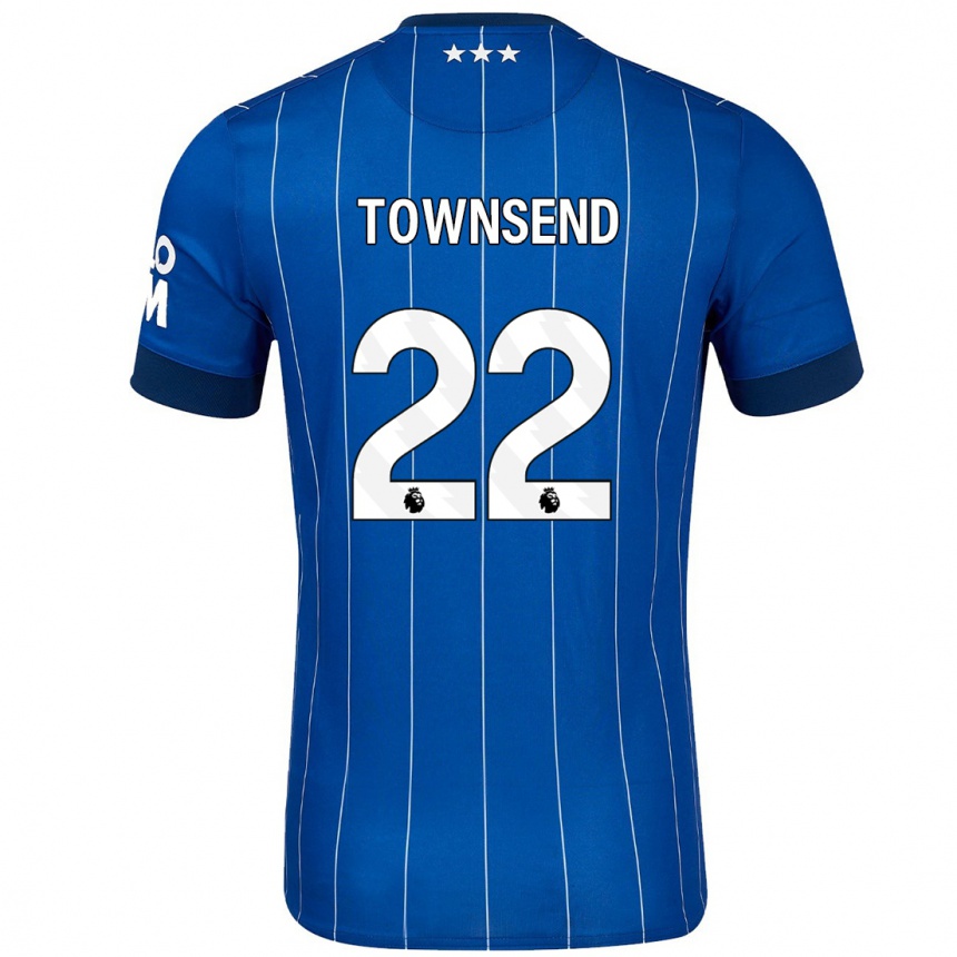 Kids Football Conor Townsend #22 Navy Blue Home Jersey 2024/25 T-Shirt