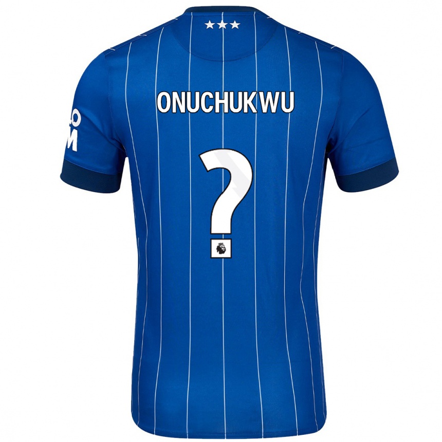 Kids Football Abube Onuchukwu #0 Navy Blue Home Jersey 2024/25 T-Shirt