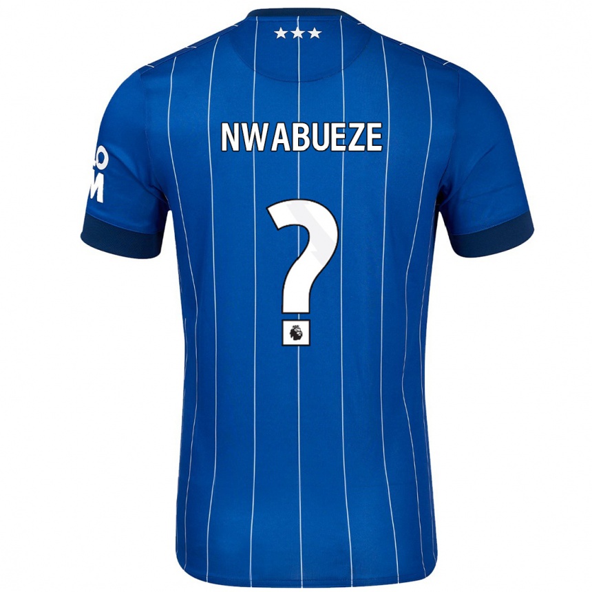 Kids Football Jesse Nwabueze #0 Navy Blue Home Jersey 2024/25 T-Shirt