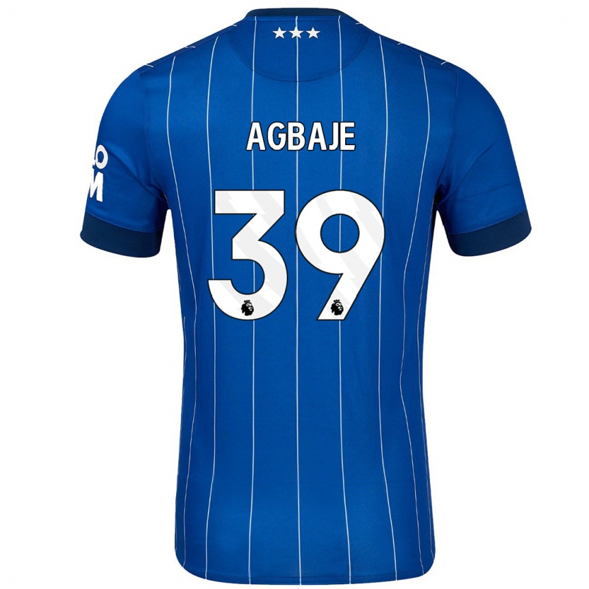 Kids Football Edwin Agbaje #39 Navy Blue Home Jersey 2024/25 T-Shirt