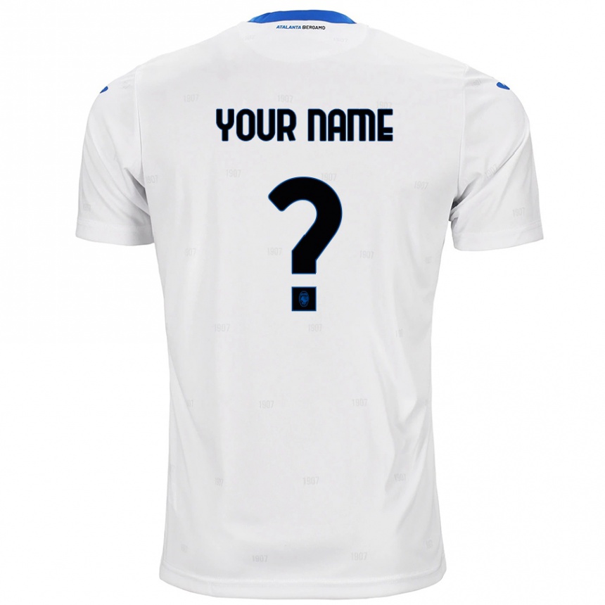 Kids Football Your Name #0 White Away Jersey 2024/25 T-Shirt