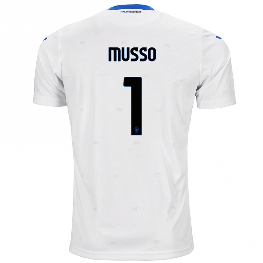 Kids Football Juan Musso #1 White Away Jersey 2024/25 T-Shirt