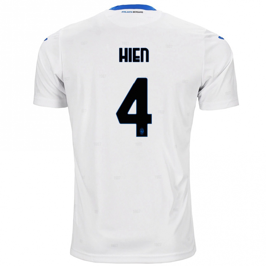 Kids Football Isak Hien #4 White Away Jersey 2024/25 T-Shirt