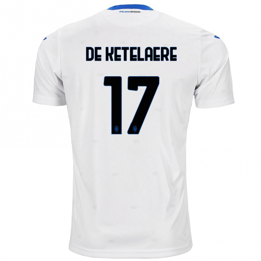 Kids Football Charles De Ketelaere #17 White Away Jersey 2024/25 T-Shirt