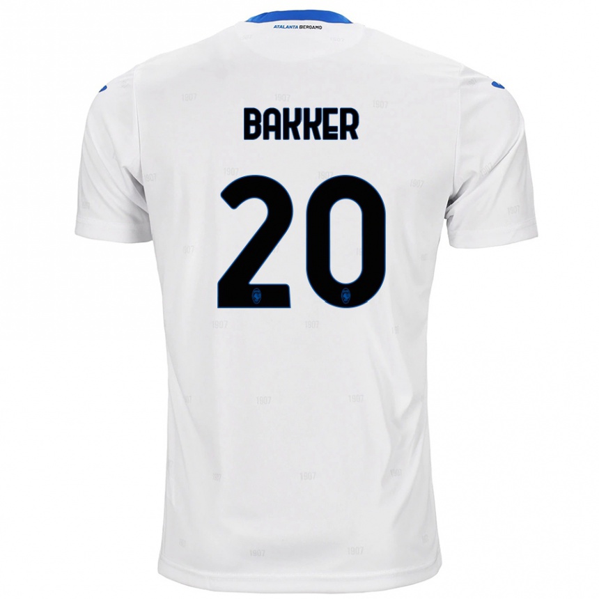 Kids Football Mitchel Bakker #20 White Away Jersey 2024/25 T-Shirt