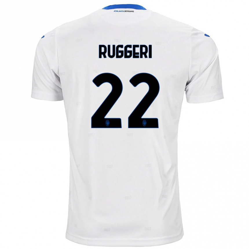 Kids Football Matteo Ruggeri #22 White Away Jersey 2024/25 T-Shirt