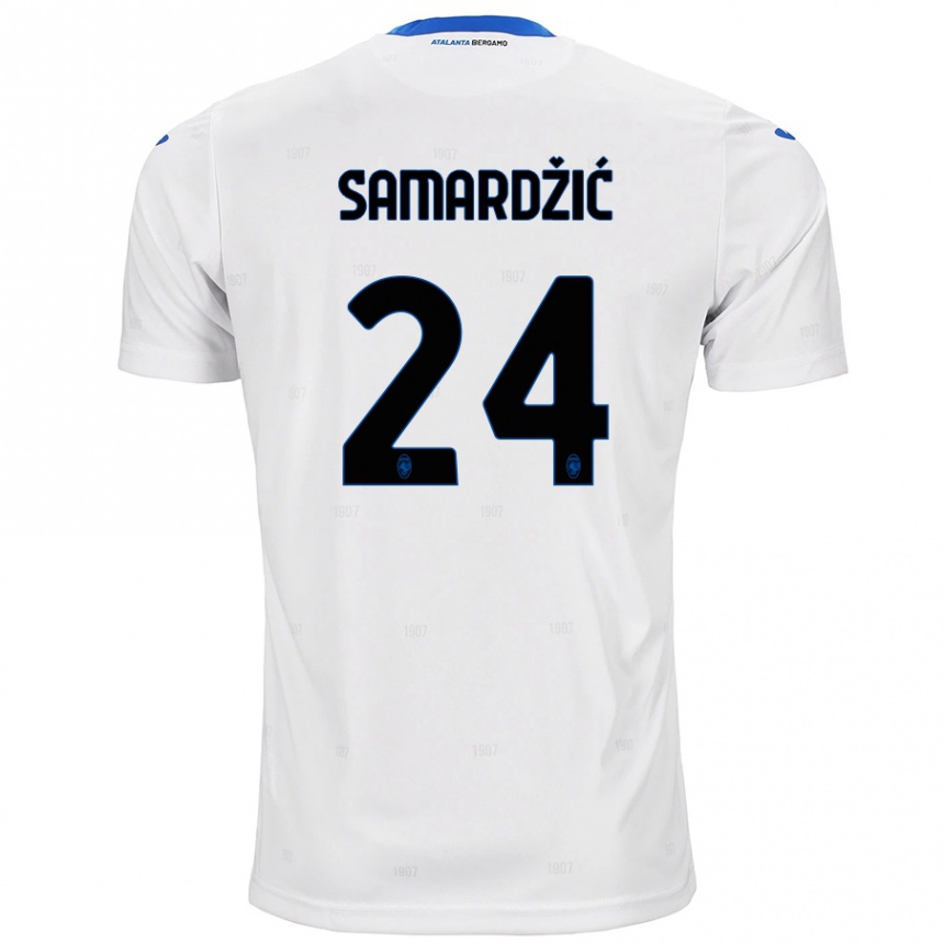 Kids Football Lazar Samardžić #24 White Away Jersey 2024/25 T-Shirt