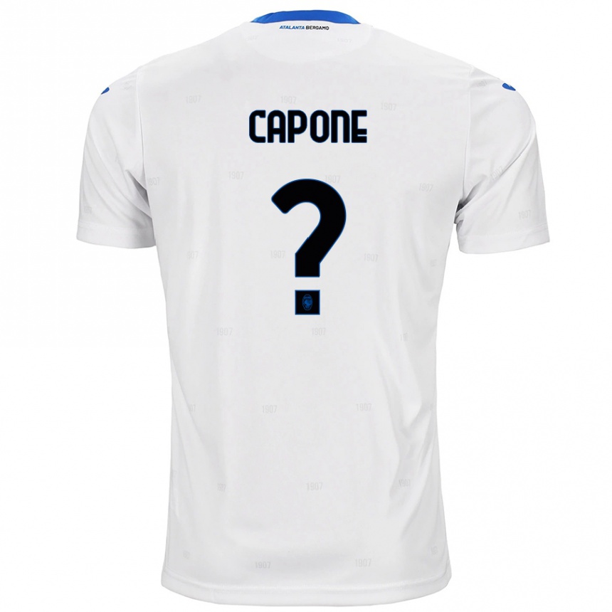 Kids Football Christian Capone #0 White Away Jersey 2024/25 T-Shirt