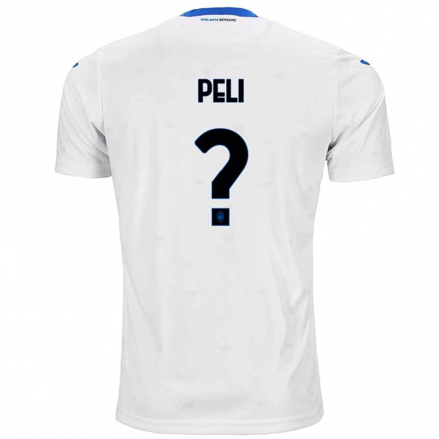 Kids Football Lorenzo Peli #0 White Away Jersey 2024/25 T-Shirt