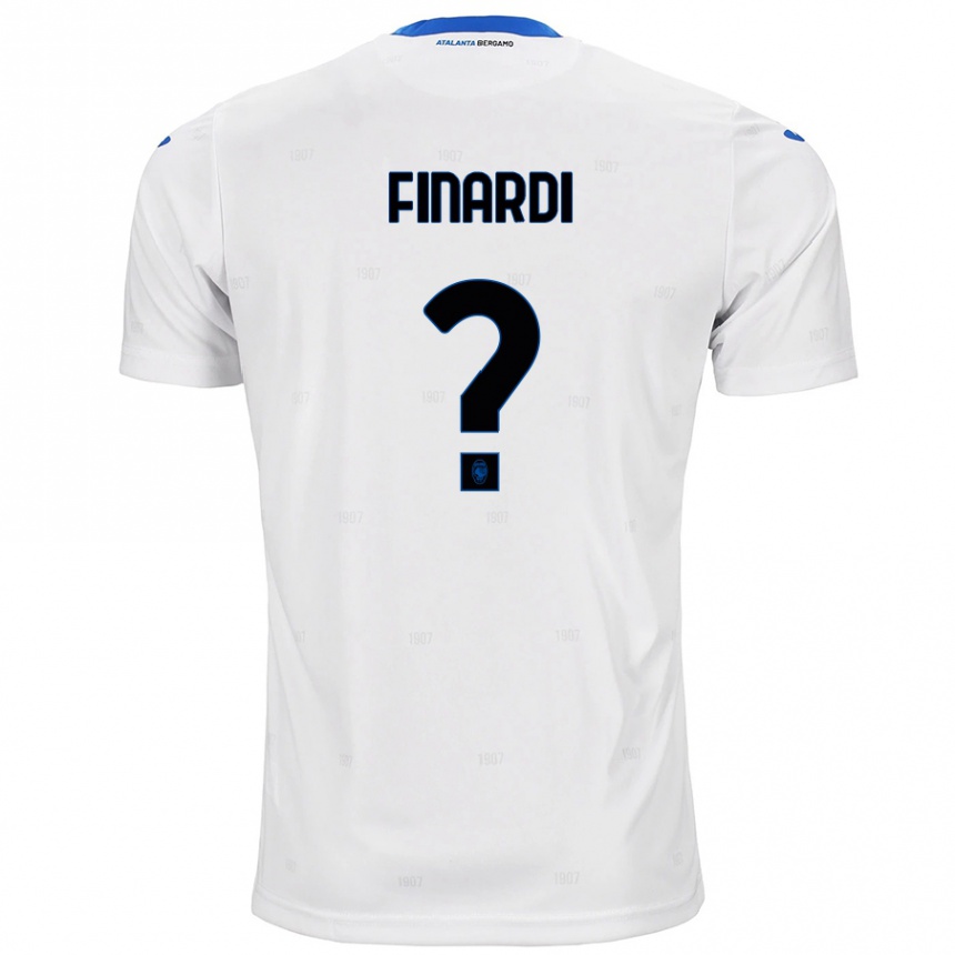 Kids Football Emanuele Finardi #0 White Away Jersey 2024/25 T-Shirt